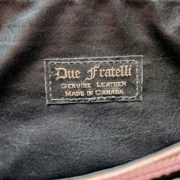 Due Fratelli Vintage Genuine Leather Crossbody Bag – Gold, Pink & Brown - Picture 7 of 9